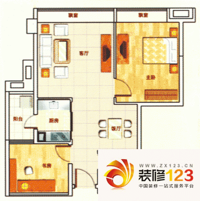 珠江南景园户型图2房2厅户型图 2 ...