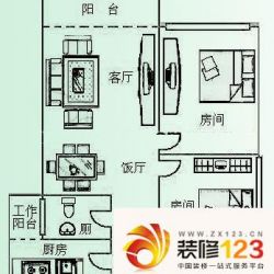 海珠信步闲庭户型图2室2厅户型图 ...