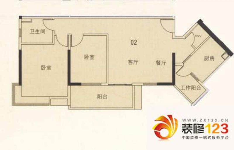 可逸豪苑户型图2室2厅户型图 2室.