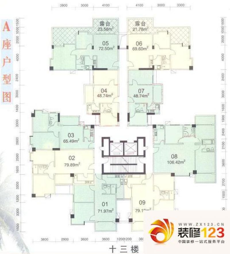 海富花园 0室 户型图