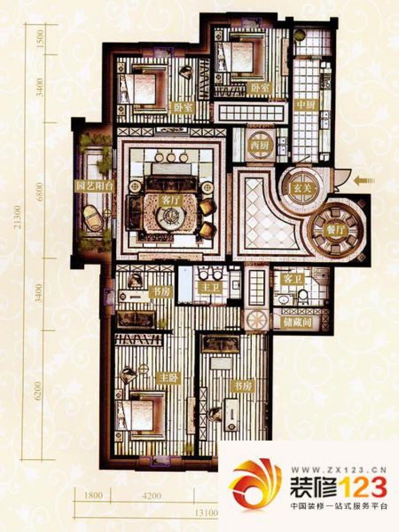 西单上国阙A1户型户型图 ...