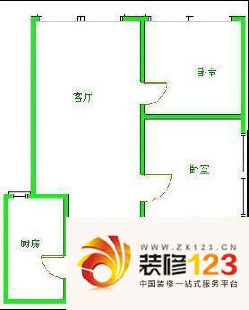 府河苑 2室 户型图