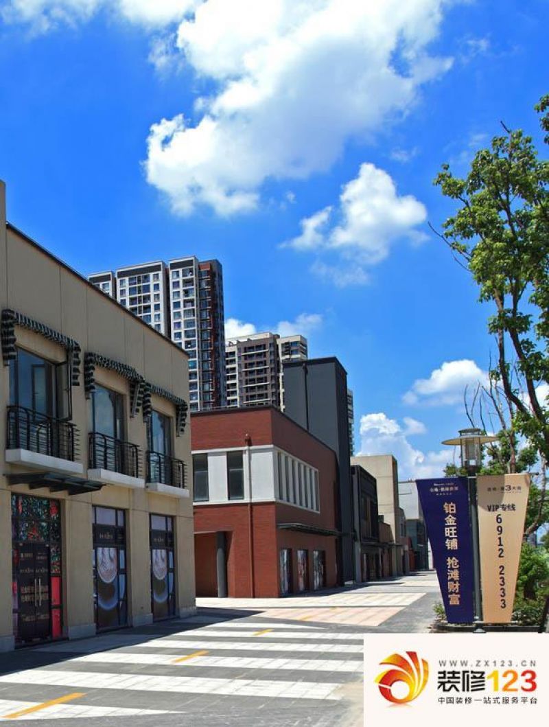 金地格林世界第三大街商铺外景图 .