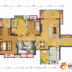 汇锦城户型图1号楼C户型 3室2厅2 ...