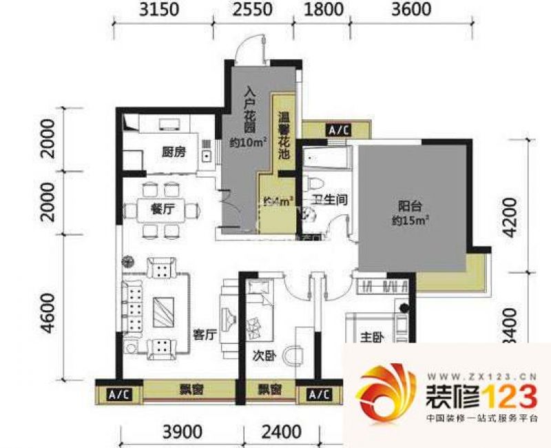 成都中海兰庭二期中海兰庭l'户型图图片大全-我的小区-成都装信通网