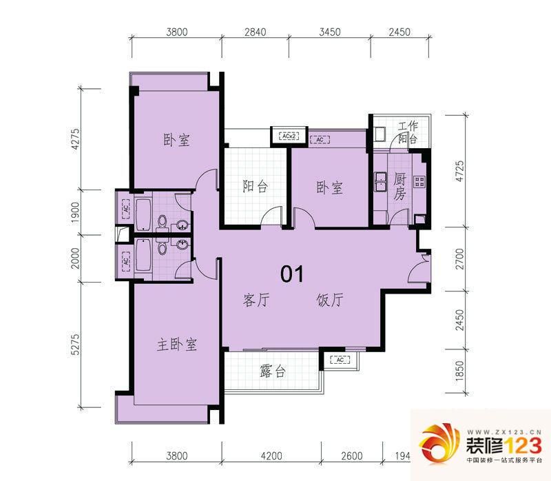 南城都汇御天下户型图4期38#401.