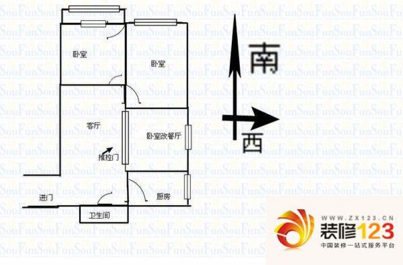 杨庄北区 3室 户型图