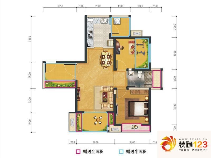 汇锦城A户型户型图