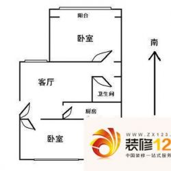 鸿运花园 2室 户型图