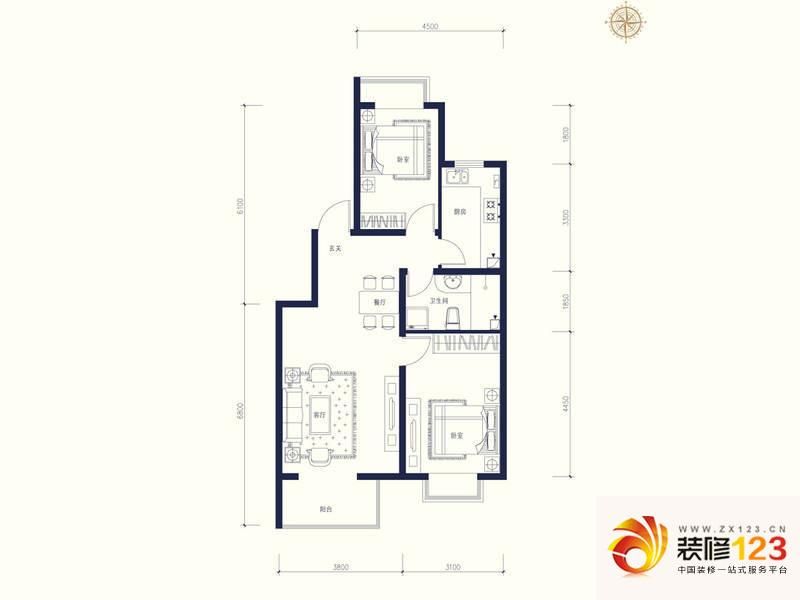 夏威夷南岸二期a户型户型图.
