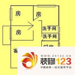 东鹏花园户型图3室2厅户型图  3 ...