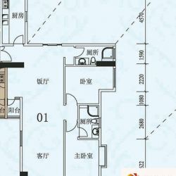 荔景华庭户型图A栋14-15层01户型 ...