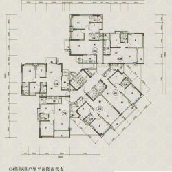 丽和华庭户型图C4栋平面图  ...