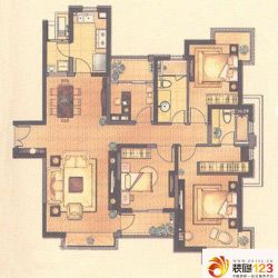 中海瀛台户型图4室2厅2卫房型图  ...