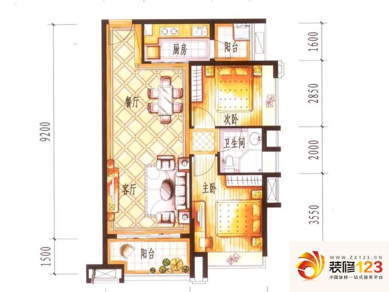 保利公园九里01、02户型户型图 ...