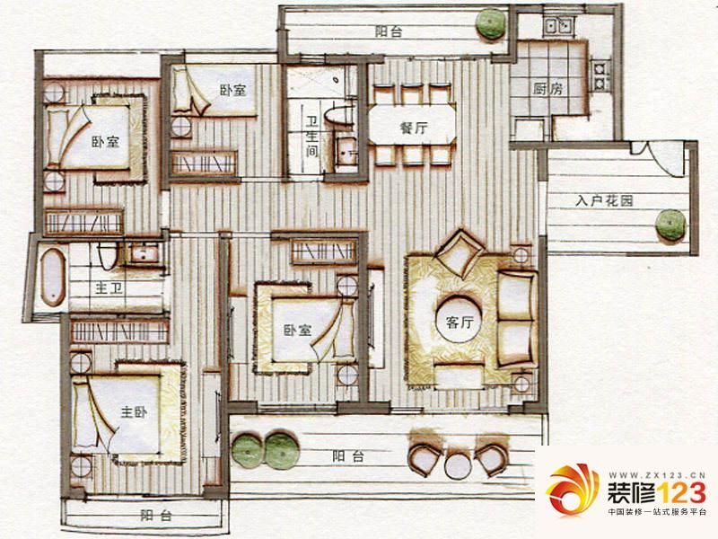 中信西关海6栋03户型户型图 ...