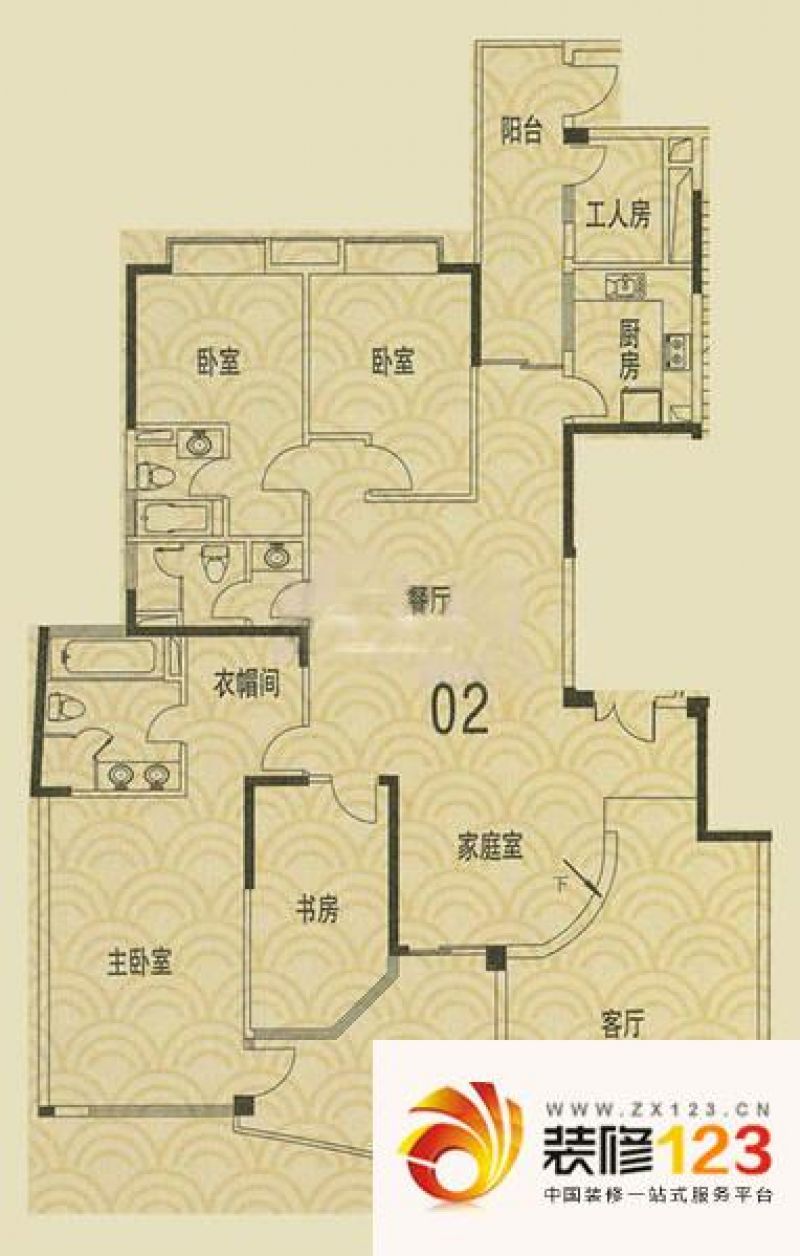 流花君庭L3栋-802户型户型图 ...