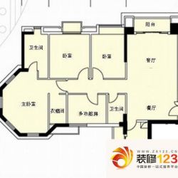 保利香槟花园户型图4室2厅户型图 ...