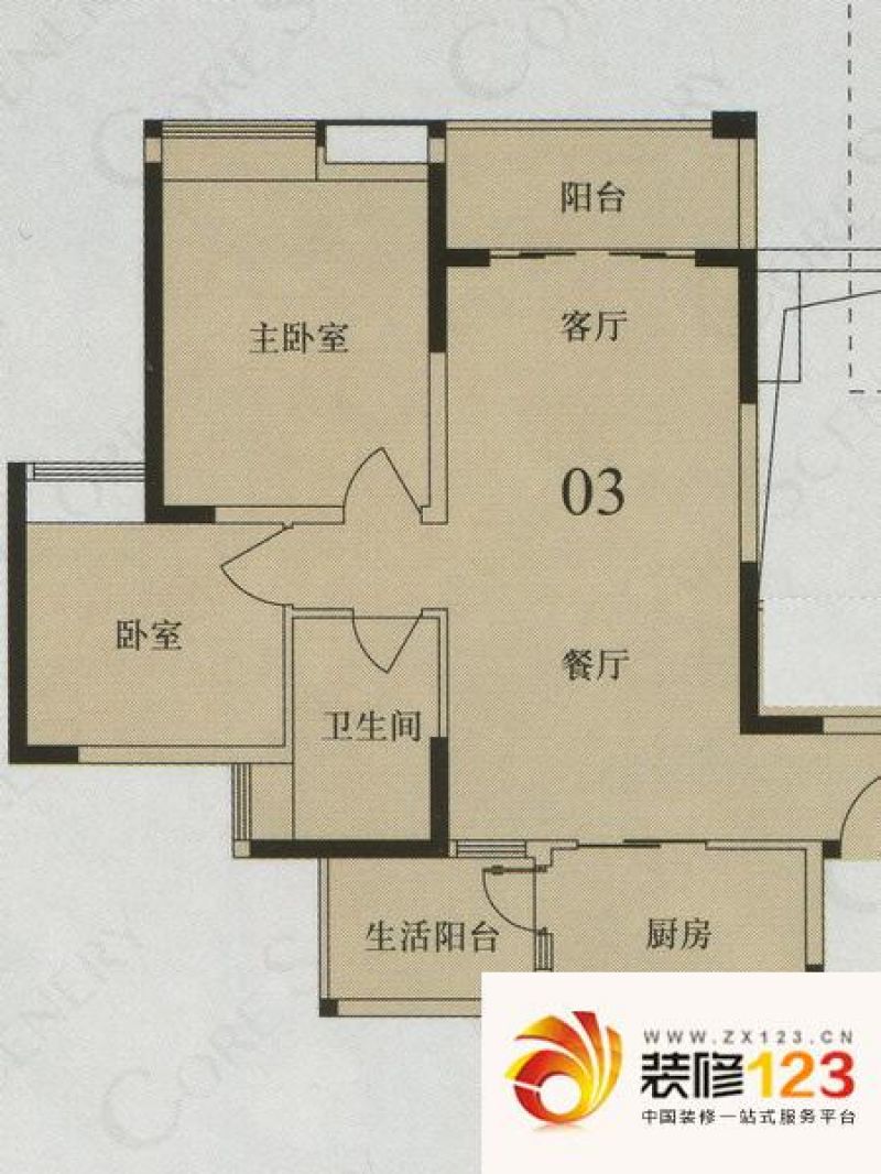 廣州中海花城灣中海花城灣二期a6棟03戶型戶型圖 .