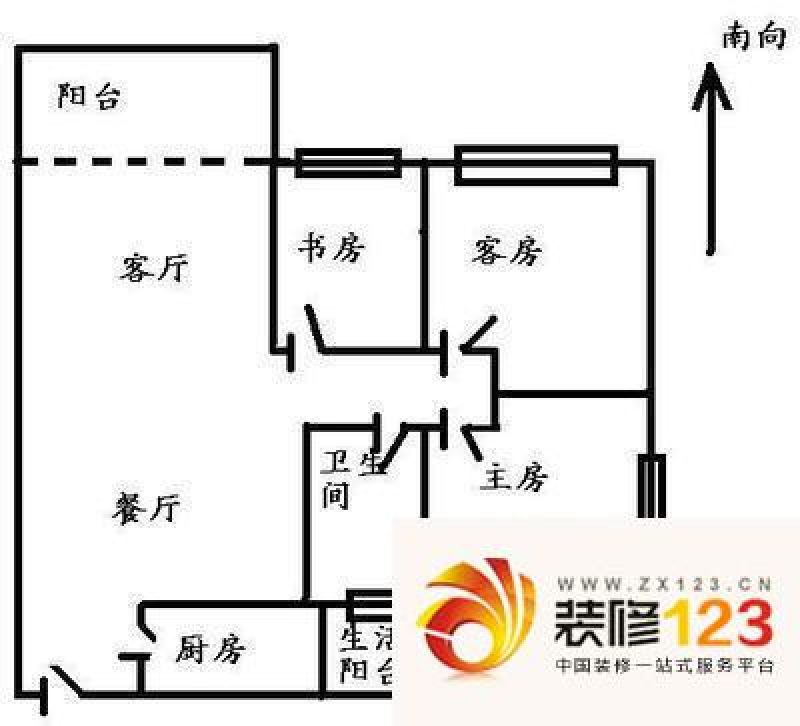 美林海岸花园户型图3室2厅户型图.