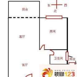 淡水湾花园户型图户型图 1室1厅1 ...