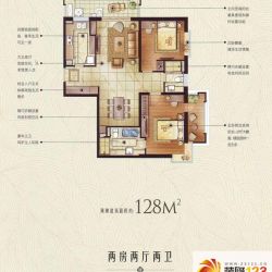 上海香溢花城户型图9#H户型 2室2 ...