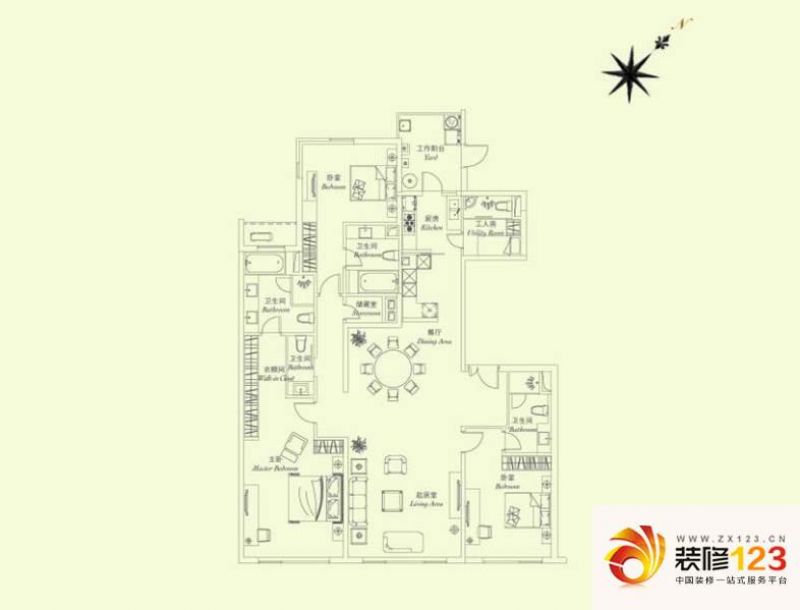 凯德茂名公馆m户型户型图.