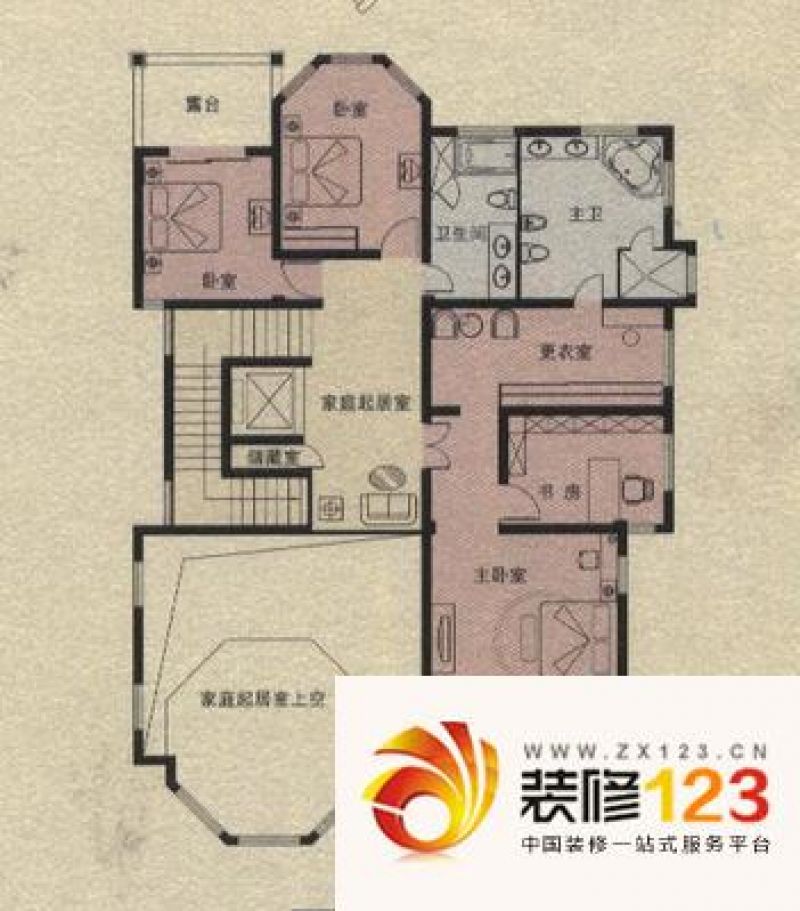上海圣堡别墅圣堡别墅a户型户型图图片大全-我的小区-上海装信通网