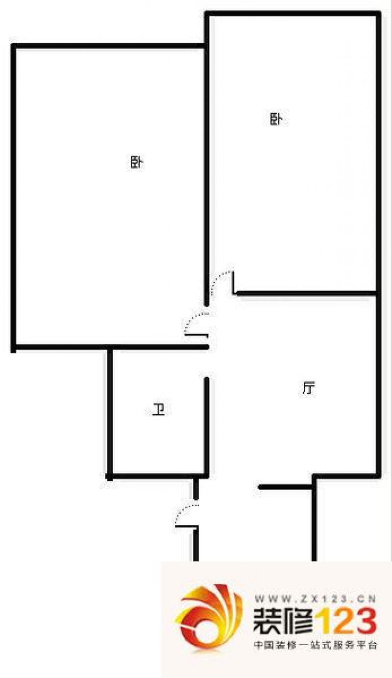 齊二小區戶型圖戶型圖 2室1廳1衛 .